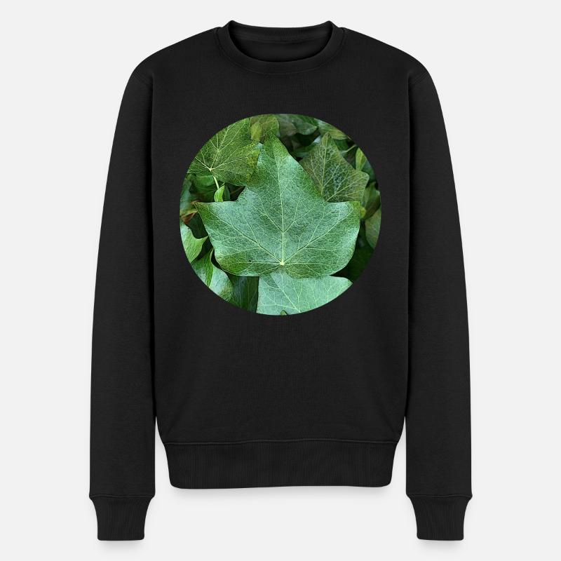 Efeu - Männer Premium Bio Pullover - Schwarz