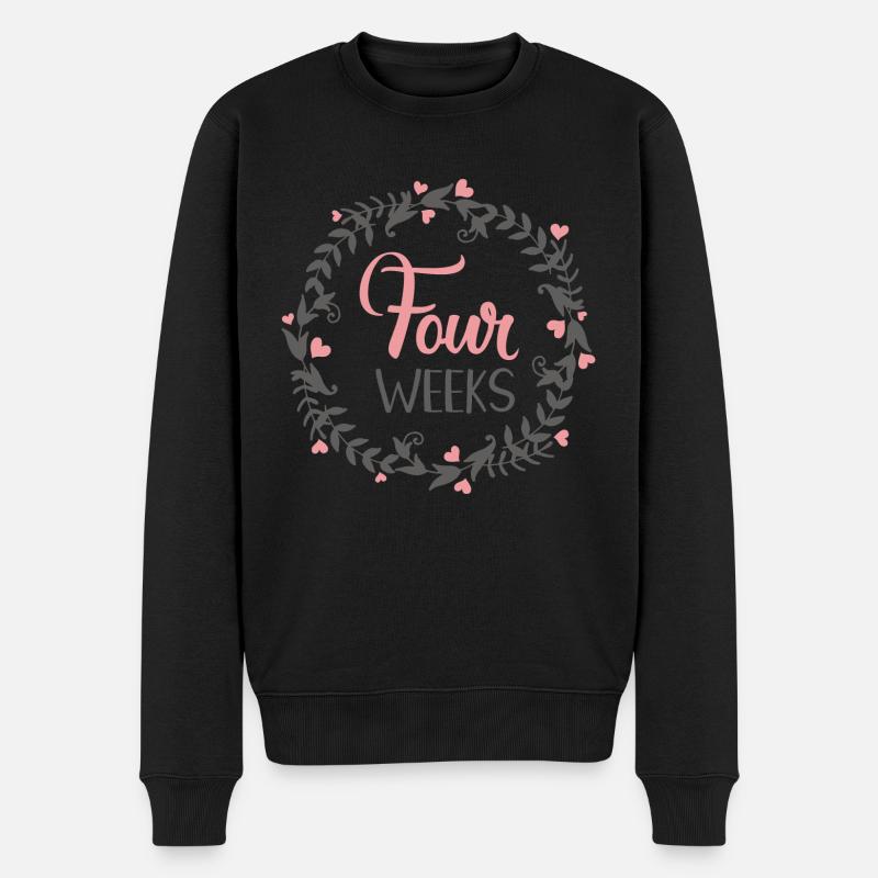 4 SEMAINES JALONS COEUR - Pull Premium bio Homme - noir