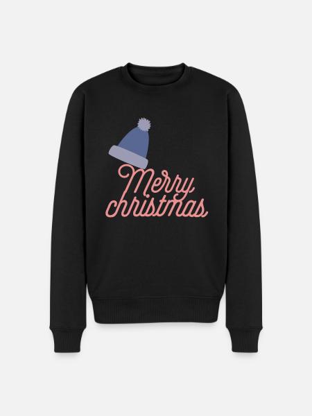 Merry christmas - Männer Premium Bio Pullover - Schwarz