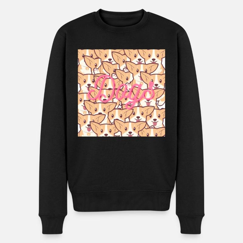 Chiens - Pull Premium bio Homme - noir