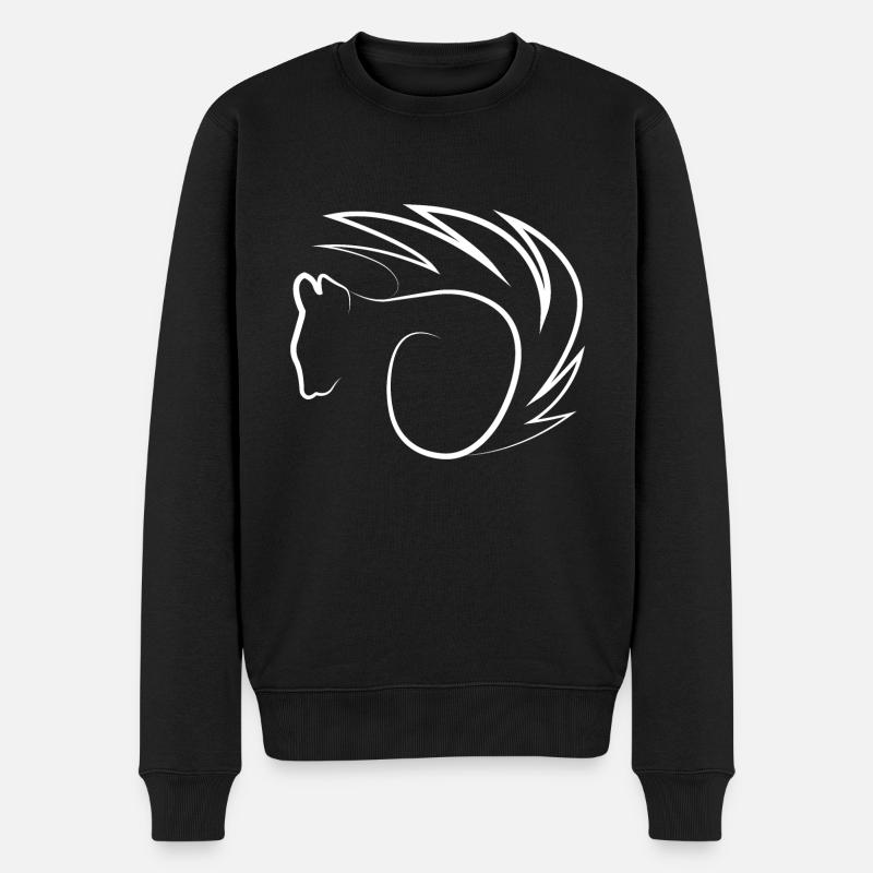 Squirrel line - Men's Premium Organic Jumper - black