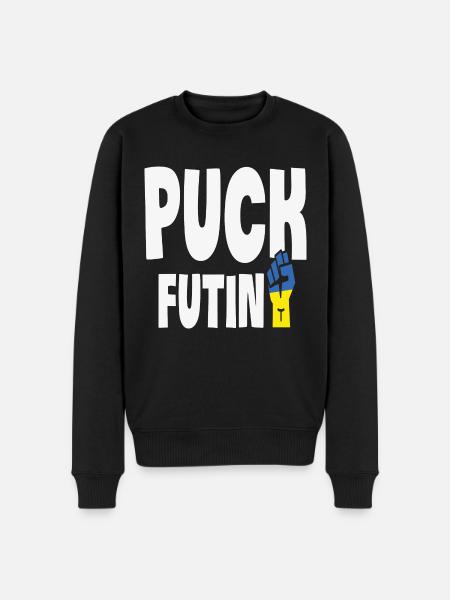 Puck Futin Ukraine Peace Freedom - Men's Premium Organic Jumper - black