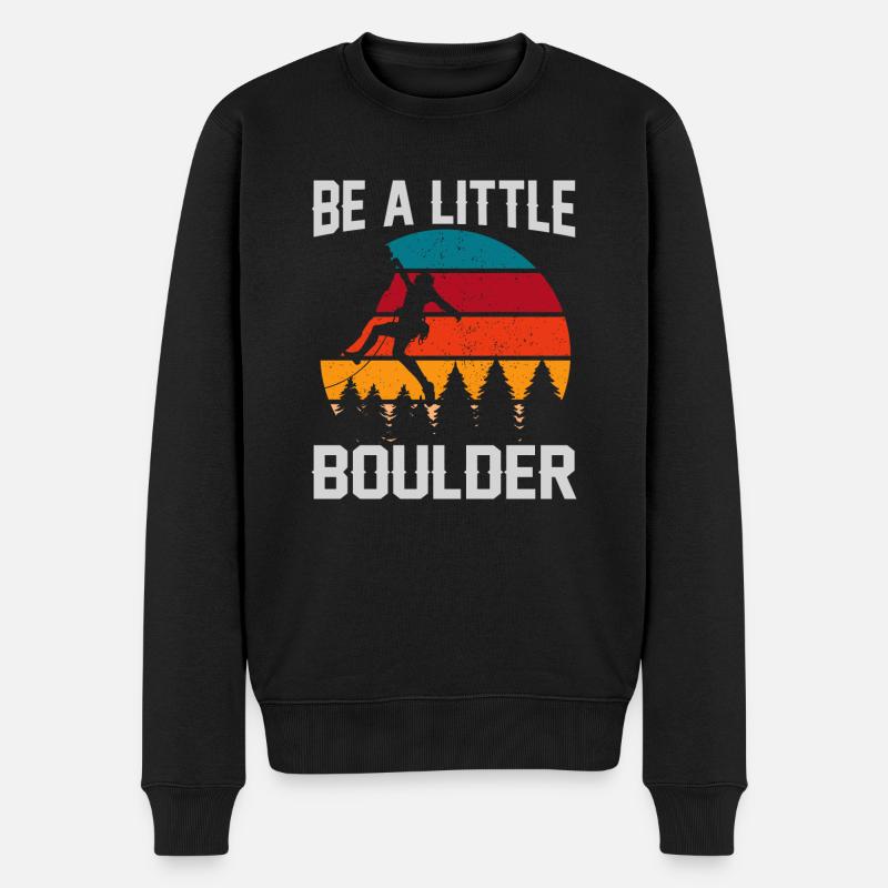 Sei ein kleines Geschenk Klettersteiger - Männer Premium Bio Pullover - Schwarz