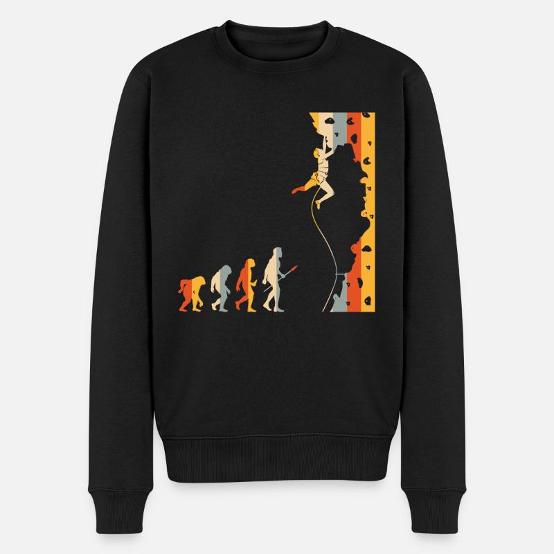 Vintage Kletterer Evolution Bouldering Climber - Sudadera ecológica prémium para hombre - negro
