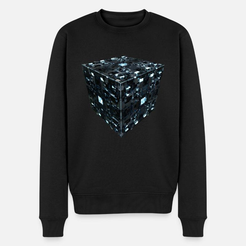 Cube sci-fiction - Pull Premium bio Homme - noir