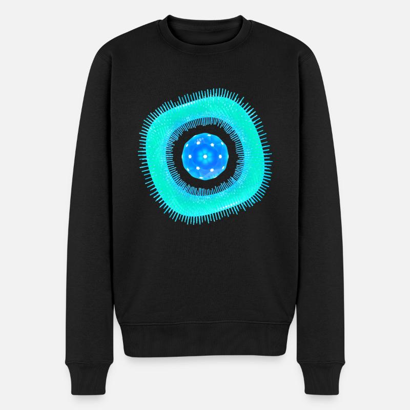 Abstrakte Zelle - Männer Premium Bio Pullover - Schwarz