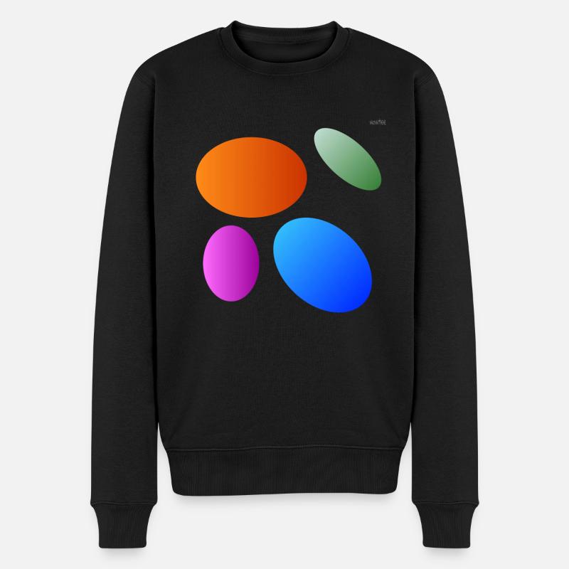 Circles - ellipses #4 - playing with geometry - Men's Premium Organic Jumper - black