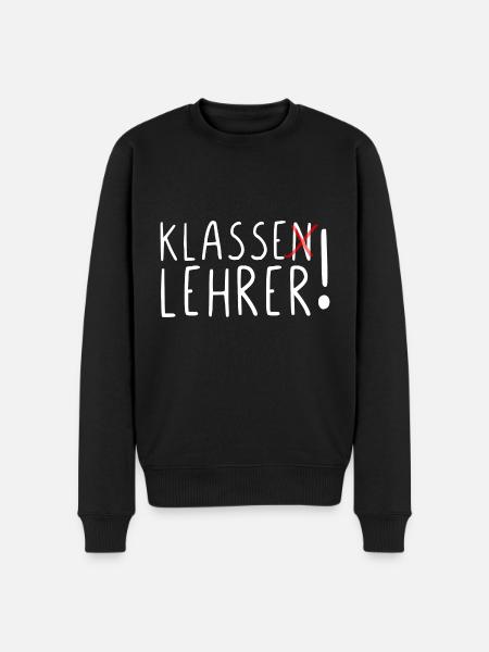 Klasse Lehrer - Männer Premium Bio Pullover - Schwarz