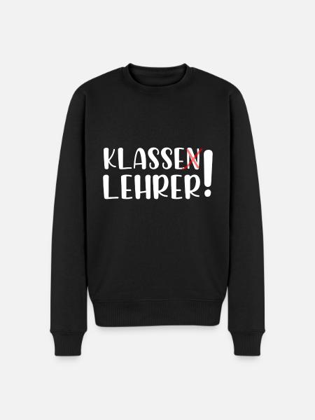 Klasse Lehrer - Männer Premium Bio Pullover - Schwarz