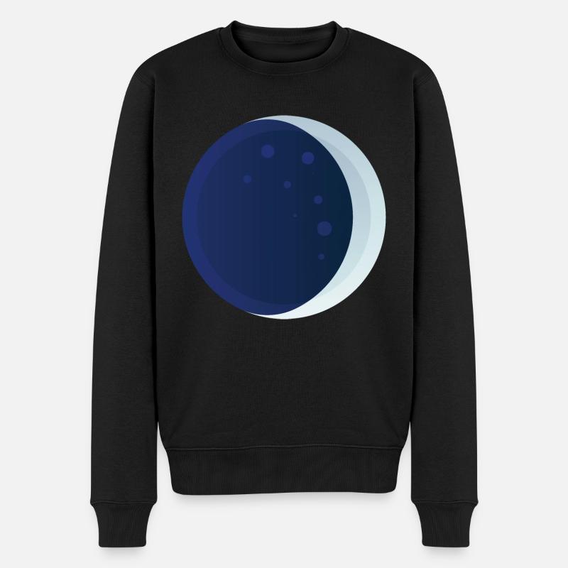 Mondfinsternis - Männer Premium Bio Pullover - Schwarz