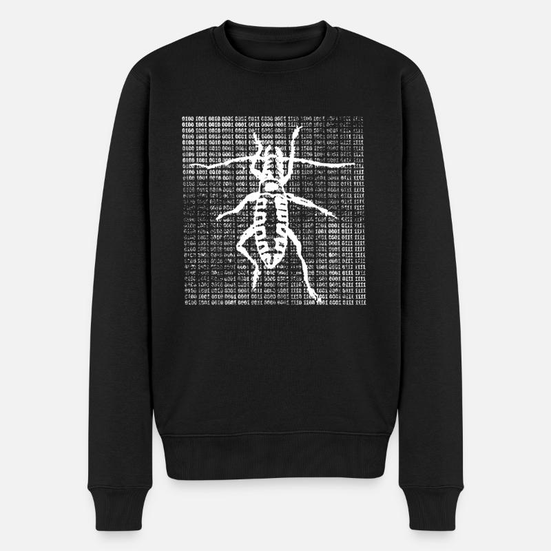 Bitbug - digital worm - Men's Premium Organic Jumper - black