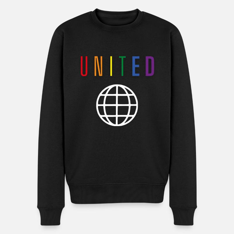 United - Ascenseur - Avant uniquement - Pull Premium bio Homme - noir