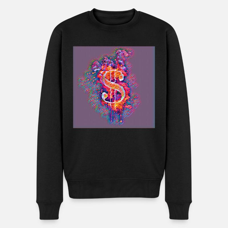 dollar symbole - Pull Premium bio Homme - noir