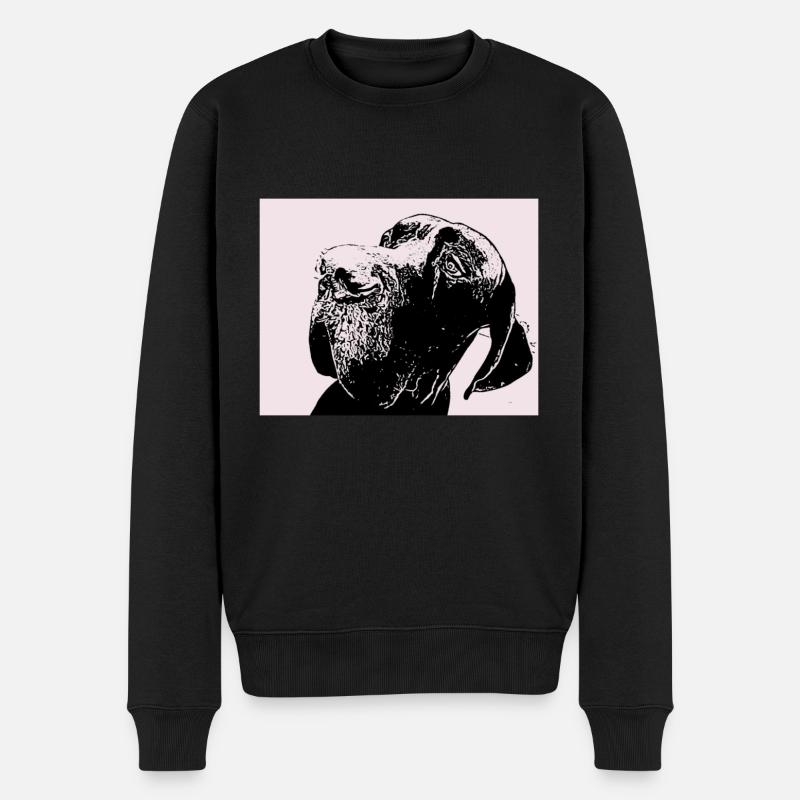Deutsche Dogge - Männer Premium Bio Pullover - Schwarz