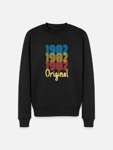 1982 Original / Birthday Gift - Men's Premium Organic Jumper - black