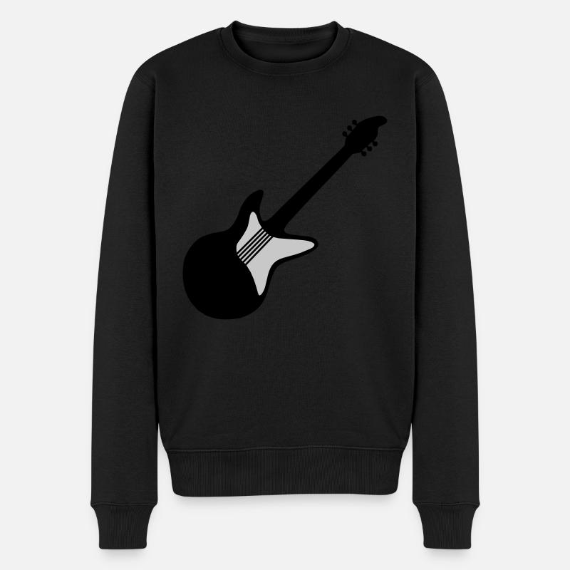 Guitare électrique Guitariste Jouer guitare - Pull Premium bio Homme - noir