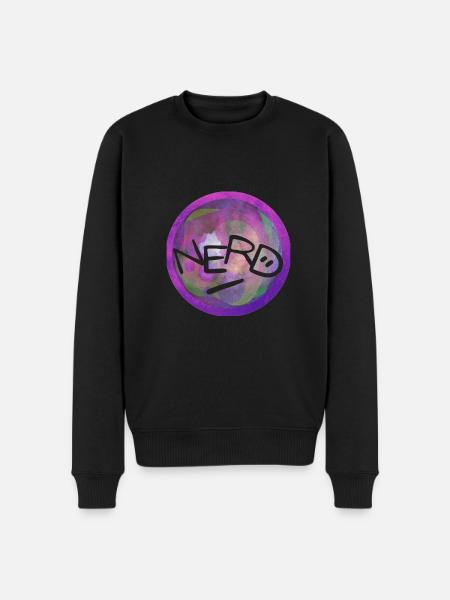NERD - Männer Premium Bio Pullover - Schwarz