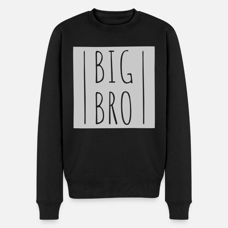 Großer Bruder Schild Logo - Männer Premium Bio Pullover - Schwarz