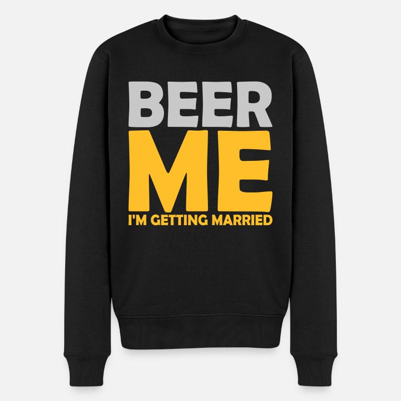 Beer Me Me marier - Pull Premium bio Homme - noir