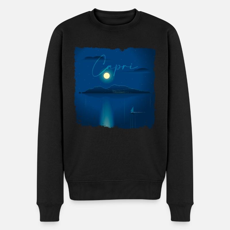 Capri de nuit - Pull Premium bio Homme - noir