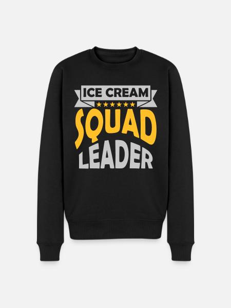 Leader Ice Cream Squad - Men's Premium Organic Jumper - black