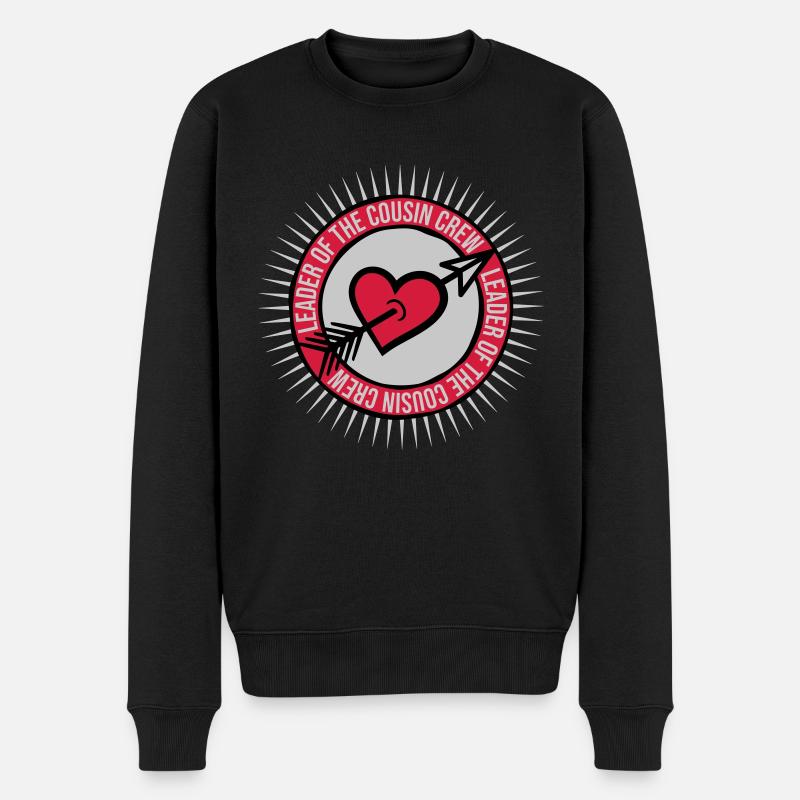 Leader Cousin Crew Team - Pull Premium bio Homme - noir