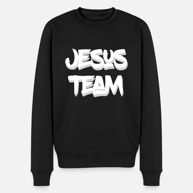 L’équipe Christian Design Jesus - Pull Premium bio Homme - noir