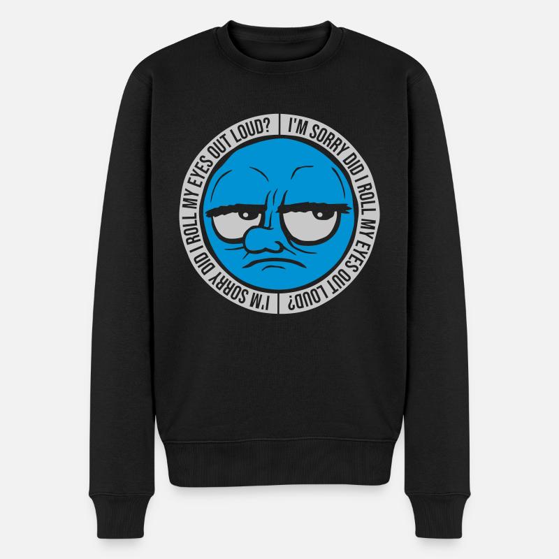 Roll My Eyes Out - Männer Premium Bio Pullover - Schwarz