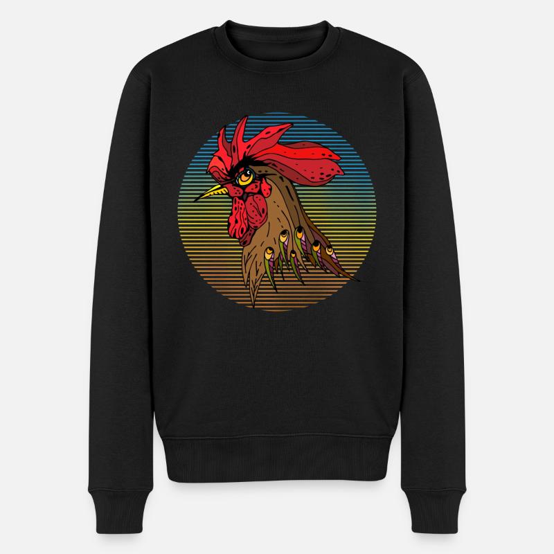 Vogel - Männer Premium Bio Pullover - Schwarz