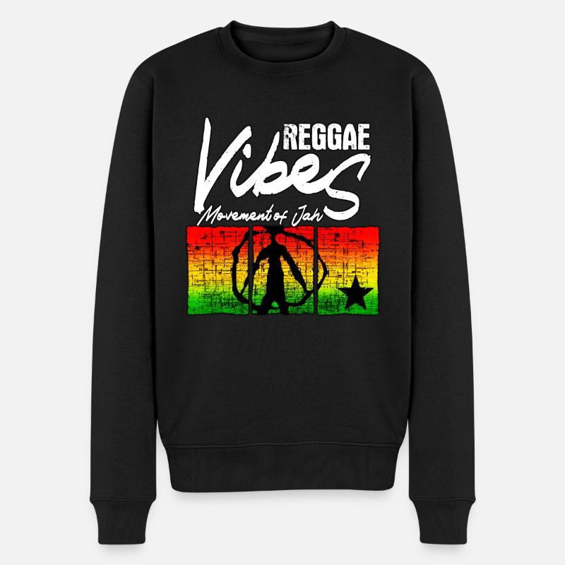 Reggae vibes int. - Männer Premium Bio Pullover - Schwarz
