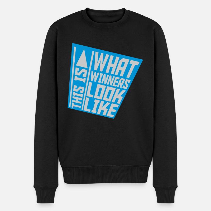 What Winners Look Like - Männer Premium Bio Pullover - Schwarz