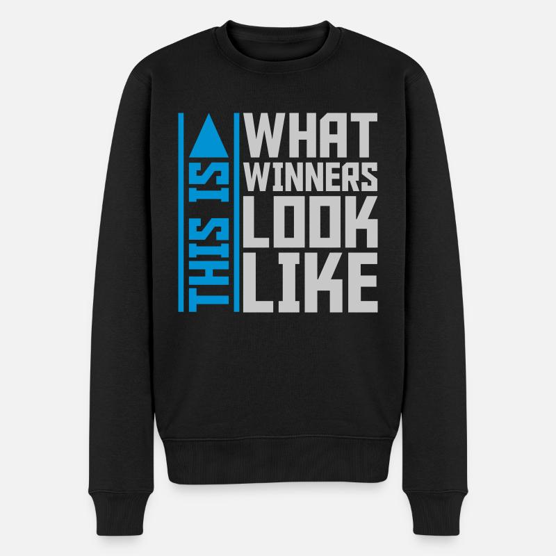 What Winners Look Like - Männer Premium Bio Pullover - Schwarz