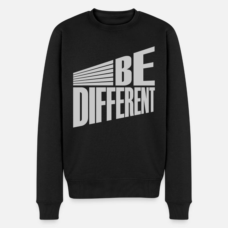 Be different Logo Design - Men's Premium Organic Jumper - black