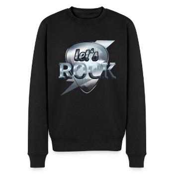 Let's rock - Männer Premium Bio Pullover - Schwarz - Vorne - Nico (187cm)