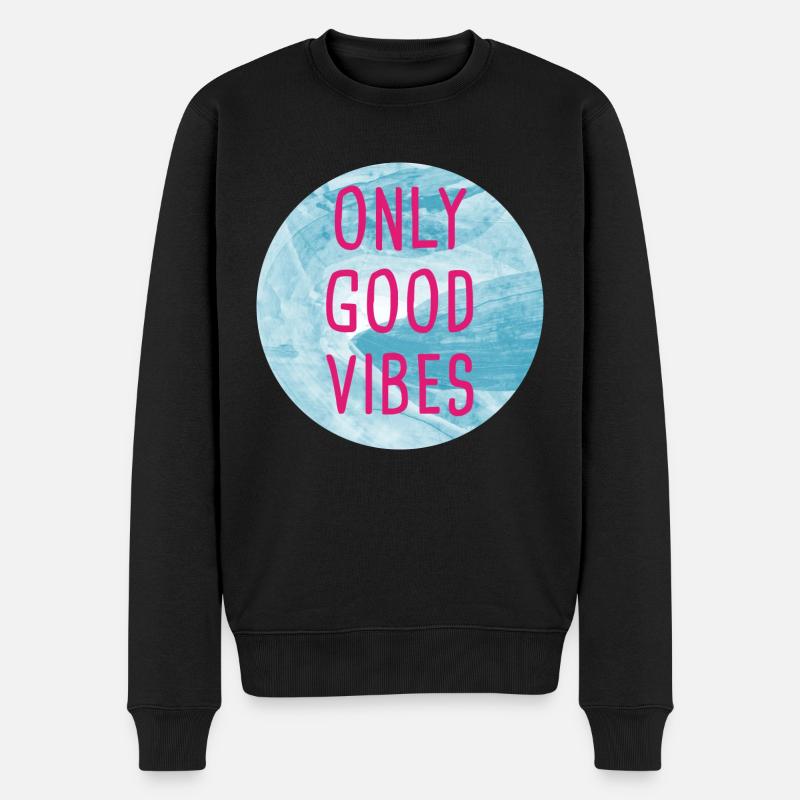 Seulement de bonnes vibrations - Pull Premium bio Homme - noir