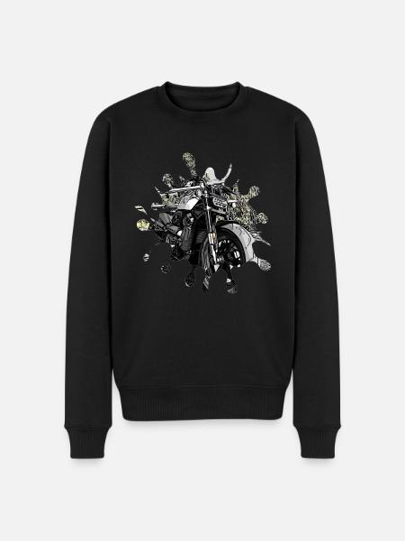 Motorcycle splash SW - Men's Premium Organic Jumper - black
