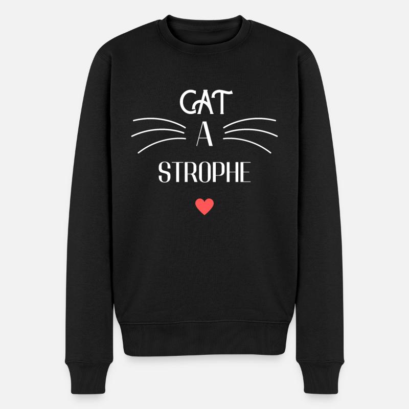 cat-a-strophe chat - Pull Premium bio Homme - noir