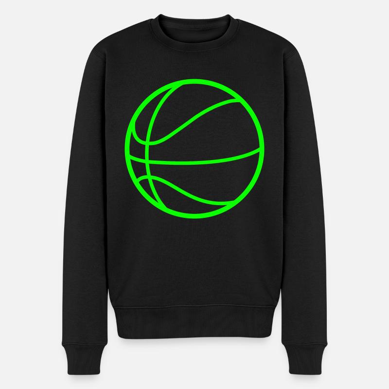 Basketball - Männer Premium Bio Pullover - Schwarz