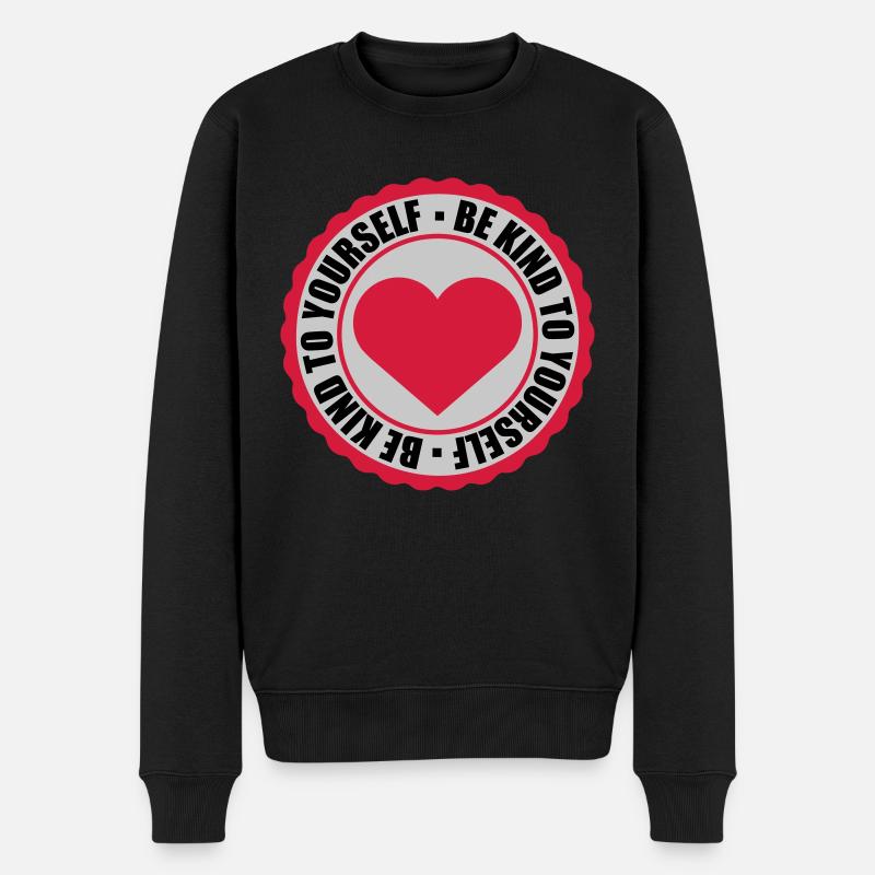 be kind to yourself - Männer Premium Bio Pullover - Schwarz