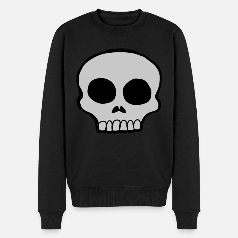 Squelette de crâne cool design - Pull Premium bio Homme - noir