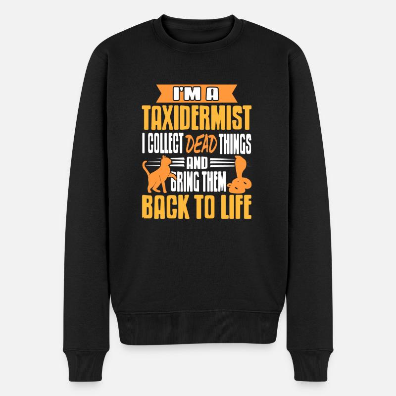 Taxidermie ist fürs Leben - Männer Premium Bio Pullover - Schwarz