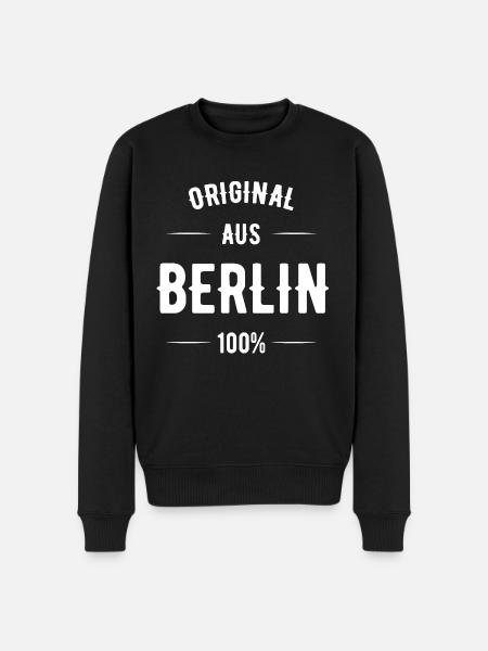 Berlin - Männer Premium Bio Pullover - Schwarz