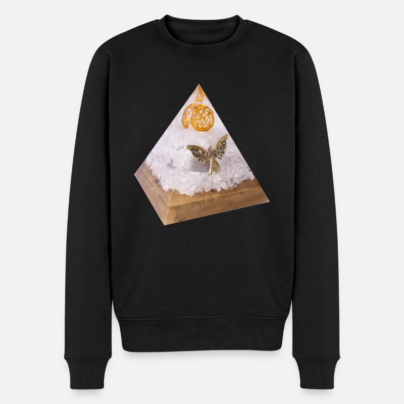 Erzengel Michael Pyramide - Männer Premium Bio Pullover - Schwarz