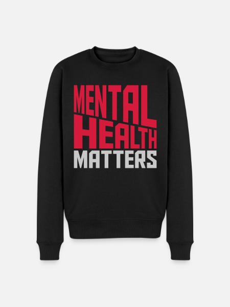 mental health matters quote - Men's Premium Organic Jumper - black