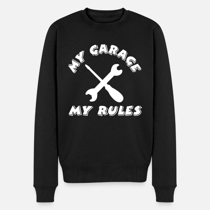 Garage - Männer Premium Bio Pullover - Schwarz