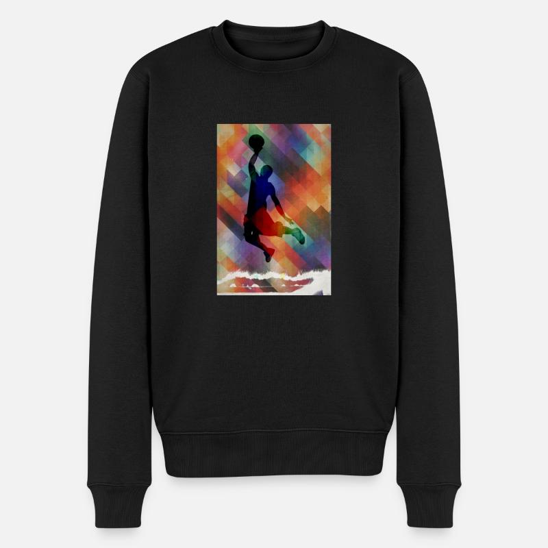 Basketball | Basketballer | Geschenk - Männer Premium Bio Pullover - Schwarz
