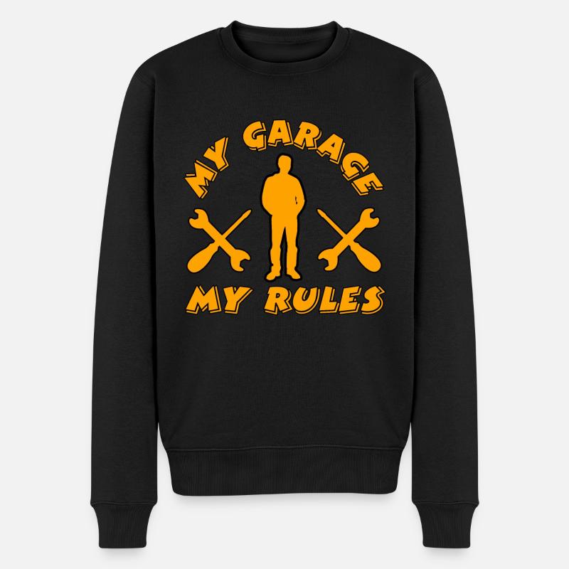 Garage - Männer Premium Bio Pullover - Schwarz