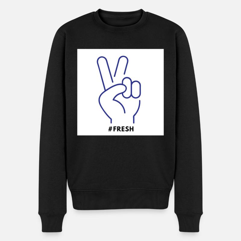 Frisch - Männer Premium Bio Pullover - Schwarz