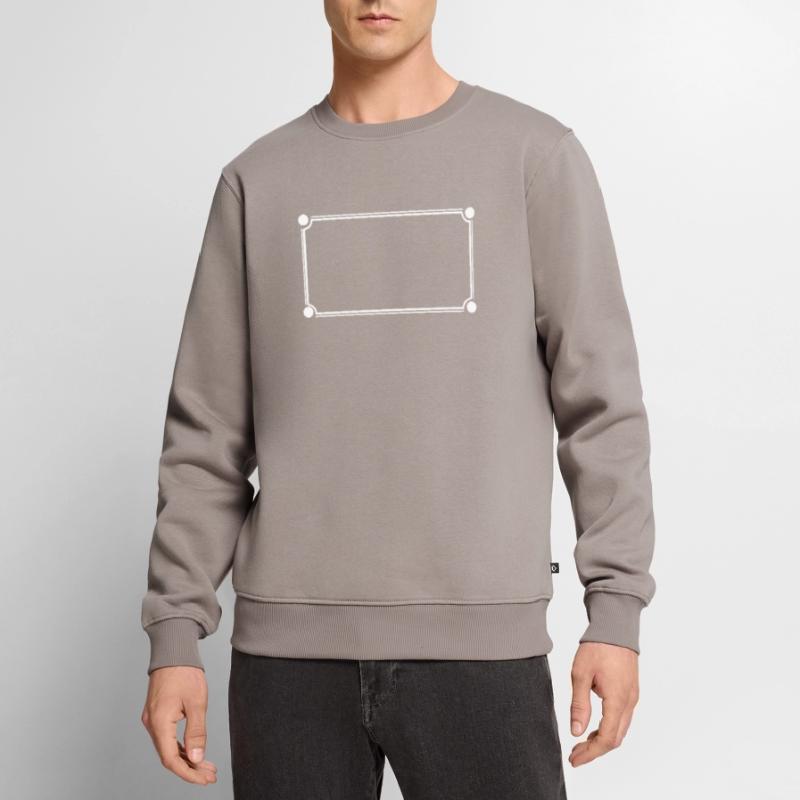 Simple Frame Rectangular Shape Decoration Men's Premium Organic Jumper