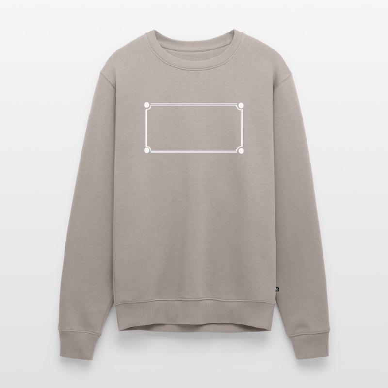 Simple Frame Rectangular Shape Decoration Men's Premium Organic Jumper